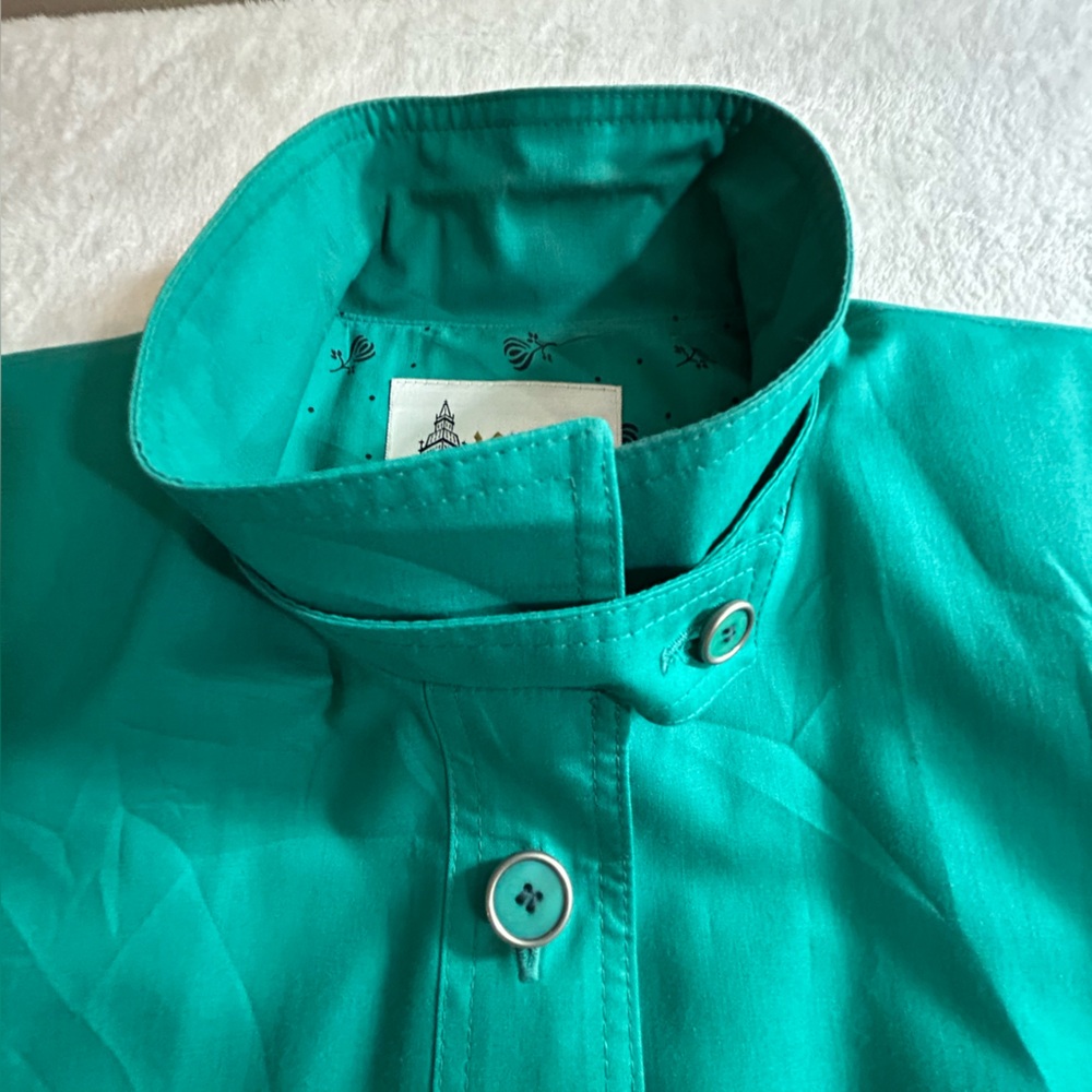London Fog Vintage Green Women’s Trench Coat Size 14 - Picture 5 of 15